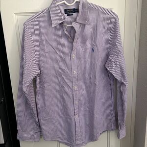 Polo Ralph Lauren Purple Striped Button-Down Shirt
